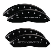 STINGRAY Wordmark C8, Black - C8 Corvette 4-Piece MGP Brake Caliper Covers