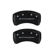 Stingray Emblem, Black - C8 Corvette 6-Piece MGP Brake Caliper Covers