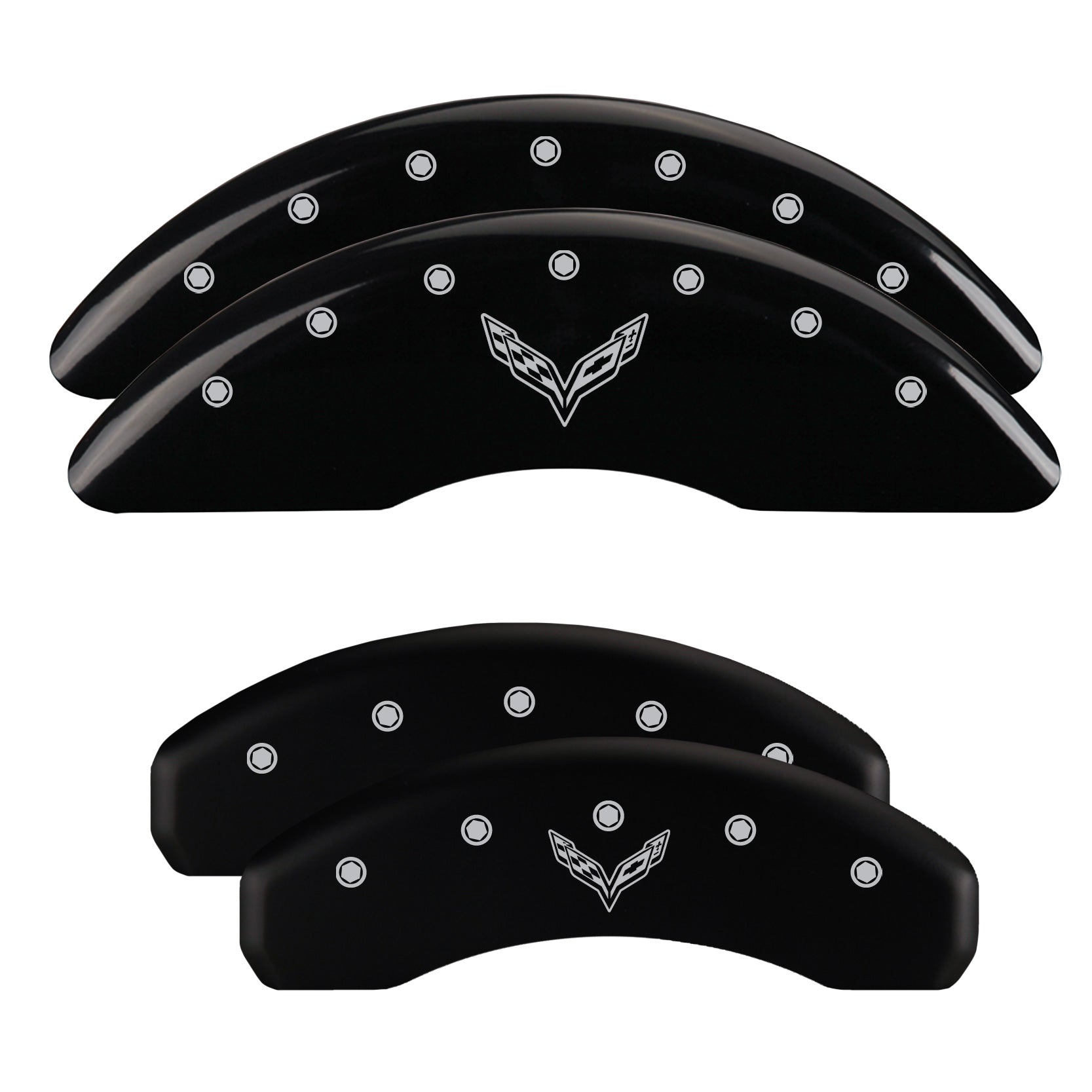 C7 Cross Flags Emblem, Black - C7 Corvette Stingray MGP Brake Caliper Covers