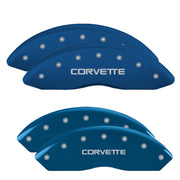 C4 Corvette Script, Blue - C4 Corvette MGP Brake Caliper Covers