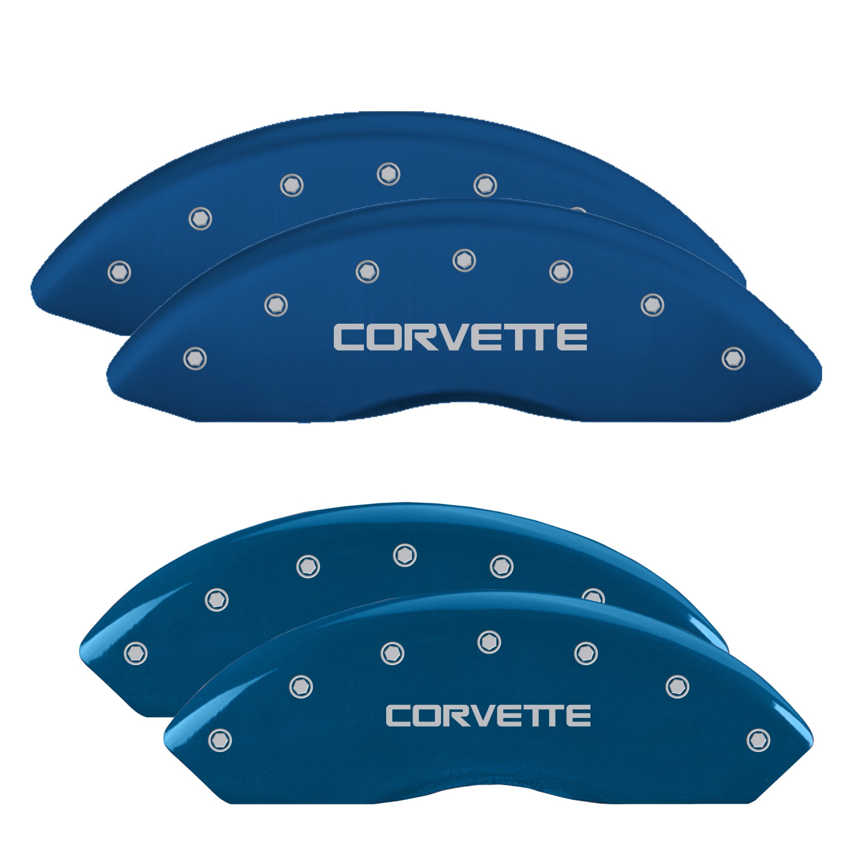 C4 Corvette Script, Blue - C4 Corvette MGP Brake Caliper Covers