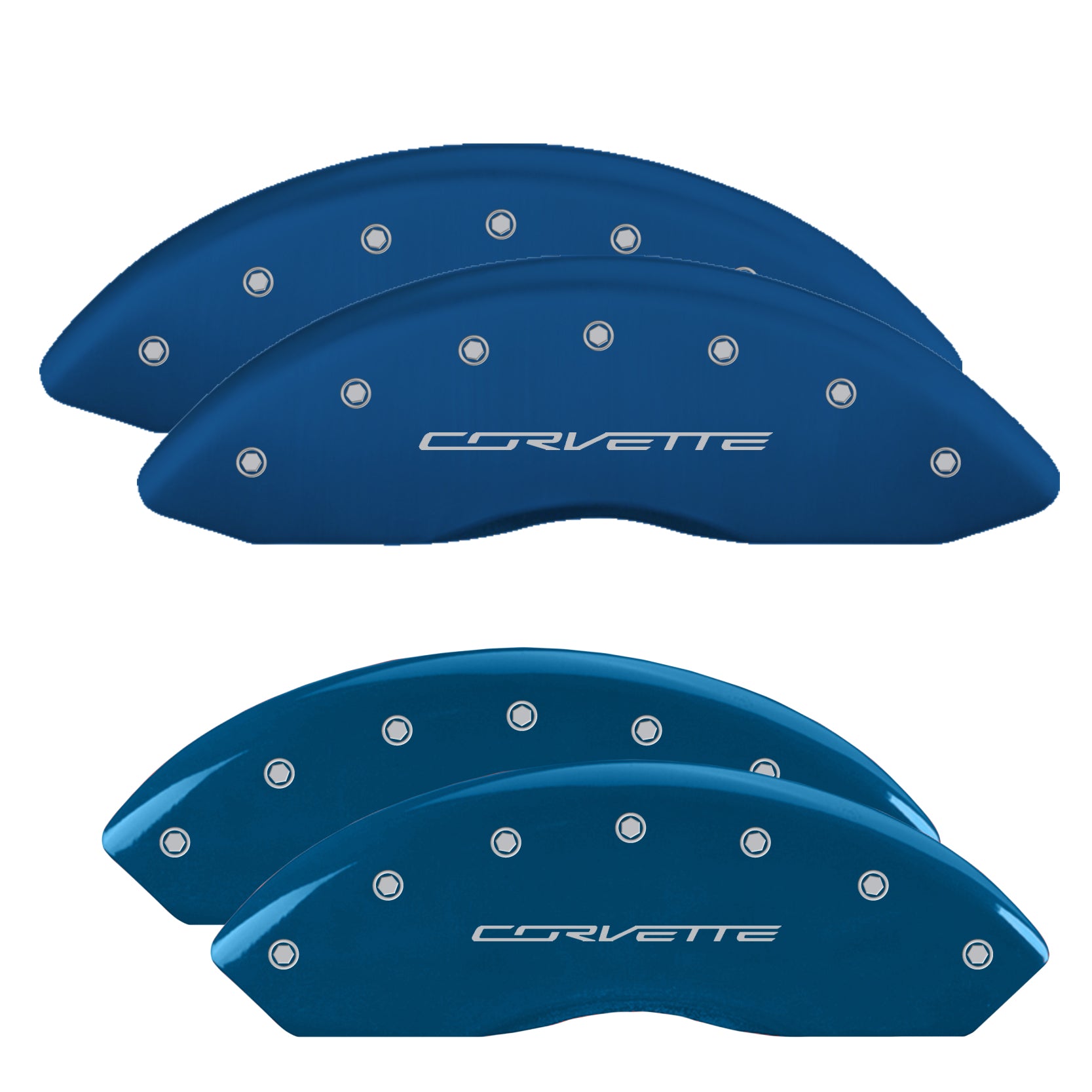 C7 Corvette Script, Blue - C7 Corvette Stingray MGP Brake Caliper Covers