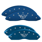 C5 Cross Flags Emblem, Blue - C5 Corvette MGP Brake Caliper Covers