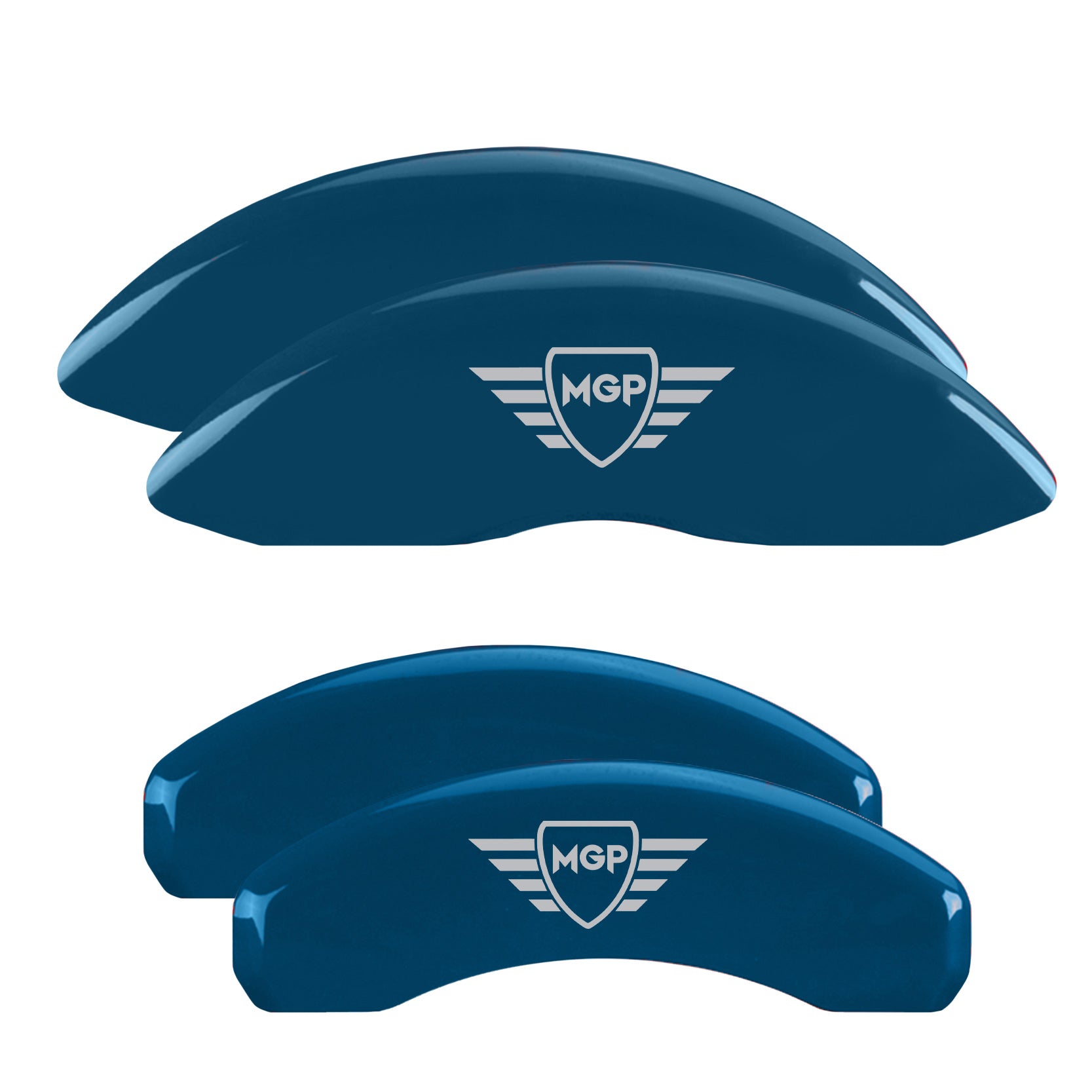 MGP Shield — Engraved, Blue - C6 Corvette Z06 Grand Sport MGP Brake Caliper Covers