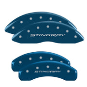 Stingray Emblem, Blue - C8 Corvette 4-Piece MGP Brake Caliper Covers
