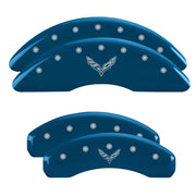 C7 Cross Flags Emblem, Blue - C7 Corvette Stingray MGP Brake Caliper Covers