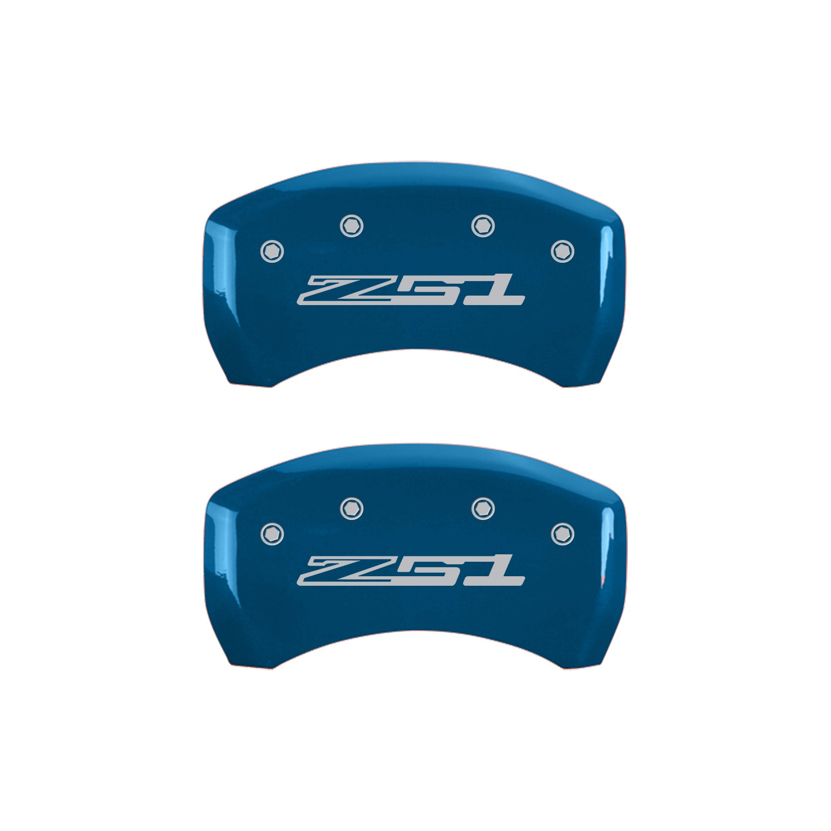 Z51 2015 Style 2, Blue - C8 Corvette 4-Piece MGP Brake Caliper Covers