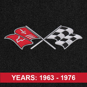 Lloyd Corvette Cross Flags C2 (1963-67) - C2 Corvette floor mat emblem