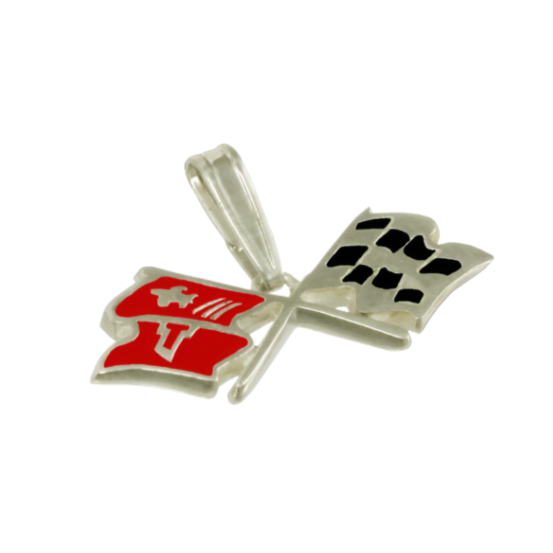 C3 Corvette Emblem Pendant - Sterling Silver