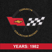 Lloyd Corvette Crossed Flags Ring Collector Edition - C3 Corvette floor mat emblem