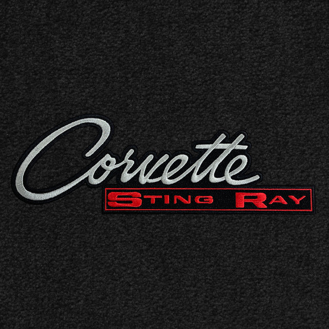 Lloyd C2-Style Stingray Red Letters - C3 Corvette floor mat emblem