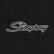 Lloyd Stingray Script Black on Silver - C3 Corvette floor mat emblem