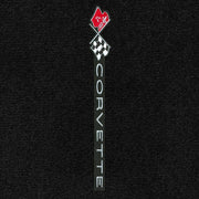 Lloyd Corvette Sideways Applique Logo Faces Door Sill - C3 Corvette floor mat emblem