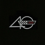 Corvette 40th Anniversary logo - close-up