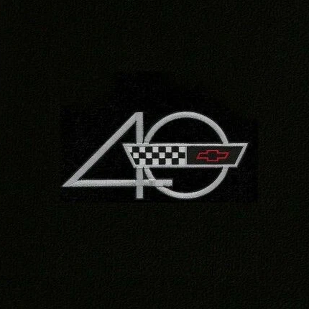 Corvette 40th Anniversary logo - close-up