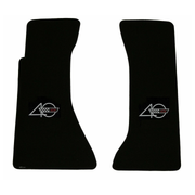 1993 C4 Corvette Lloyd front floor mats - Black with 40th Anniversary Logo