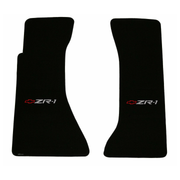 1991-1994 C4 Corvette Lloyd front floor mats - Black with Red ZR-1 Bowtie Logo