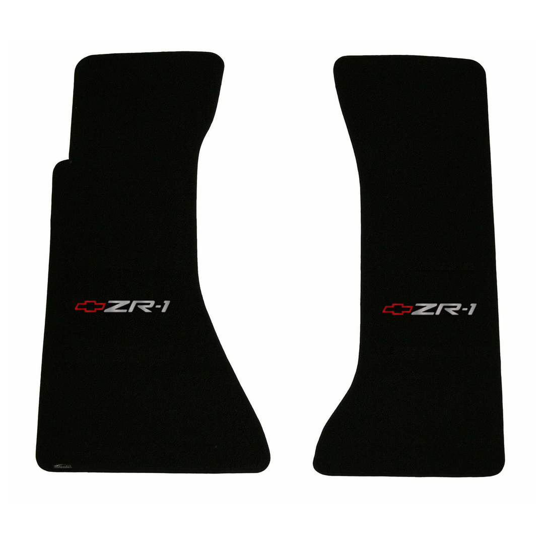 1991-1994 C4 Corvette Lloyd front floor mats - Black with Red ZR-1 Bowtie Logo
