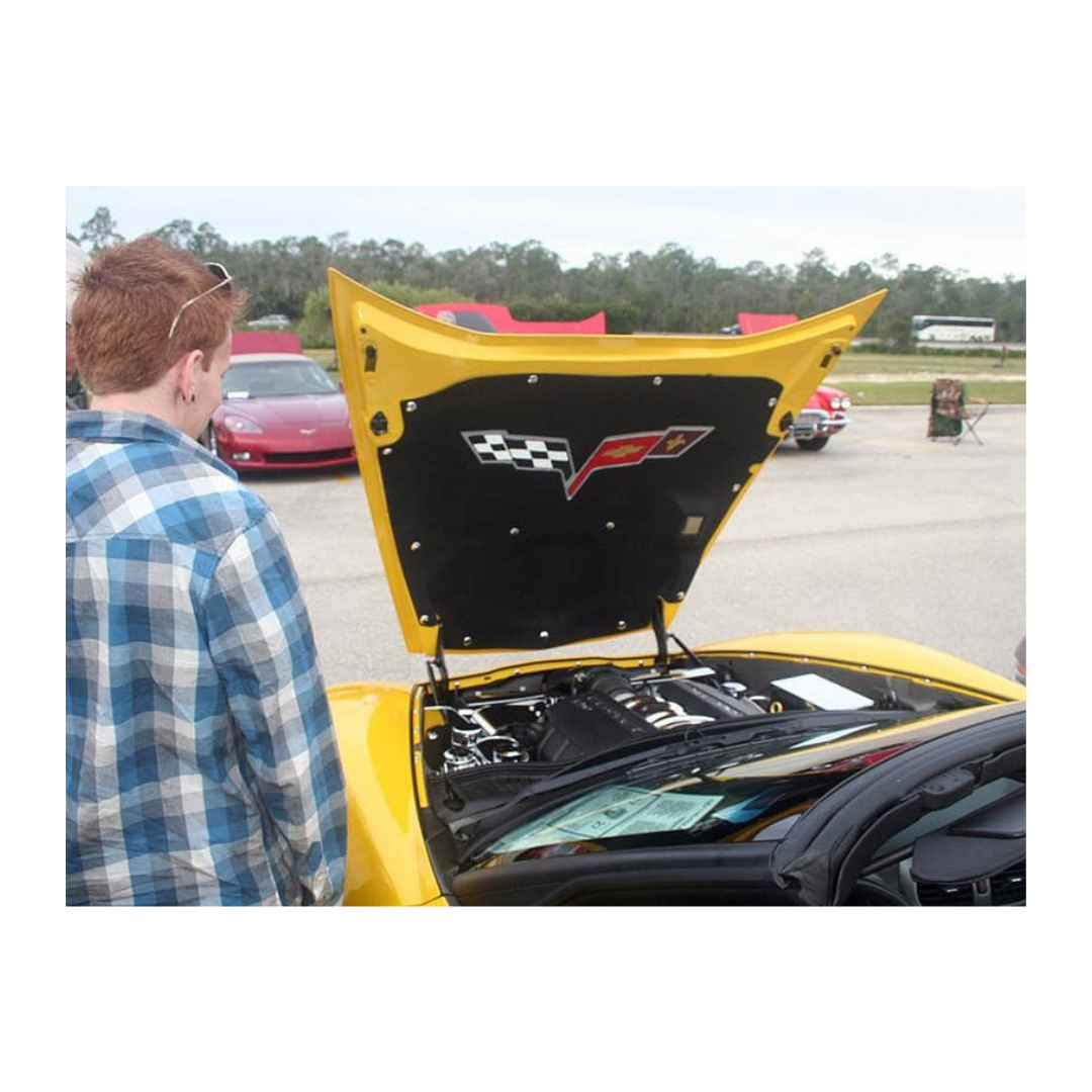 C5 & C6 Corvette Hood Button Kit | Chrome | 15 pc | 1997-2013