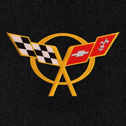 Lloyd Corvette Applique Yellow (1997-04) - C5 Corvette floor mat emblem