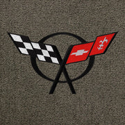 Lloyd Corvette Applique Black on Beige (1997-04) - C5 Corvette floor mat emblem