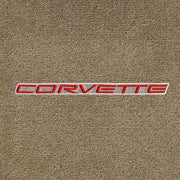 Lloyd Corvette Word Applique Red on Beige (1997-04) - C5 Corvette floor mat emblem