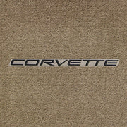 Lloyd Corvette Word Applique Black on Beige (1997-04) - C5 Corvette floor mat emblem