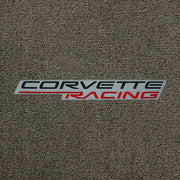 Lloyd Corvette Racing Logo Applique - Black-Red Silver Background C5 (1997-04) - C5 Corvette floor mat emblem