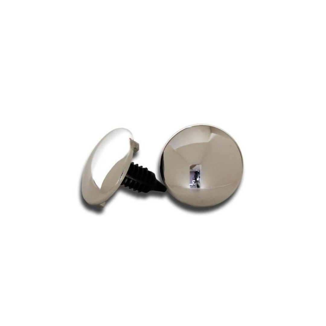 2005-2013 C6 Corvette Convertible Trunk Lid Liner Fastener Covers Chrome 2 pc - Fits Base, Grand Sport - American Car Craft
