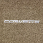 Lloyd Corvette Word Applique Silver on Beige (2005-on) - C6 Corvette floor mat emblem