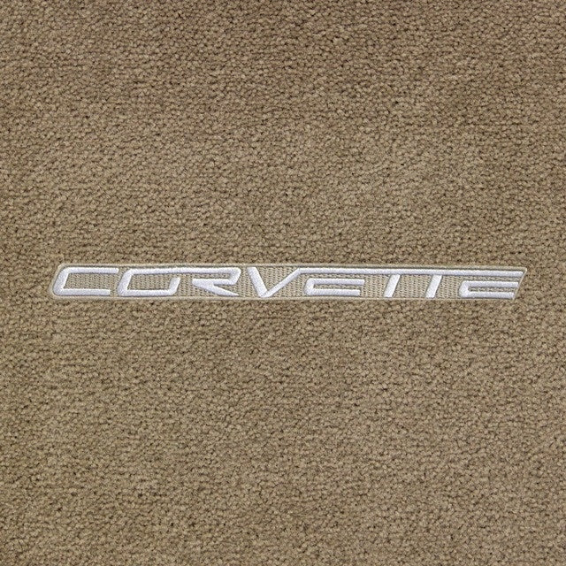 Lloyd Corvette Word Applique Silver on Beige (2005-on) - C6 Corvette floor mat emblem