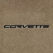 Lloyd Corvette Word Applique Black on Beige (2005-on) - C6 Corvette floor mat emblem