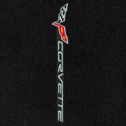 Lloyd Corvette Applique (2005-On) Sidways Logo Faces Door Sill - C6 Corvette floor mat emblem