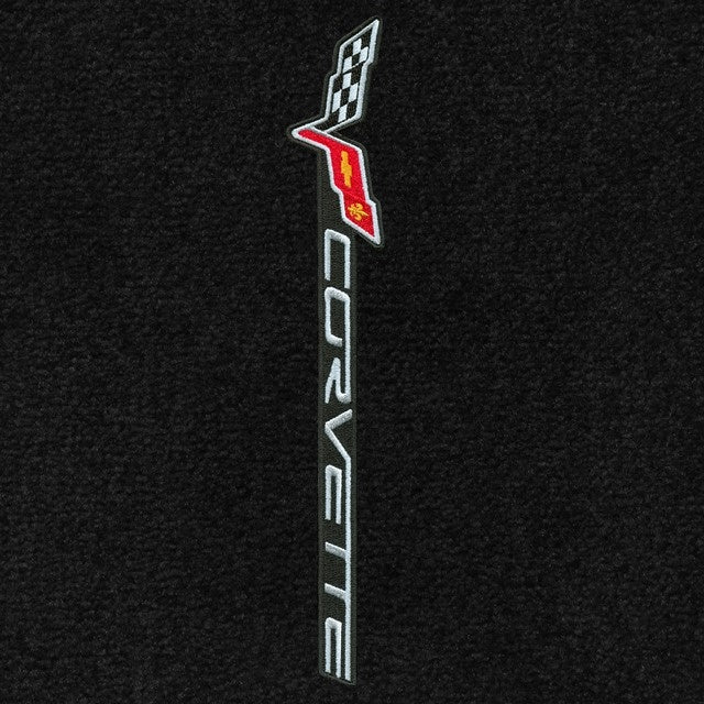 Lloyd Corvette Applique (2005-On) Sidways Logo Faces Door Sill - C6 Corvette floor mat emblem