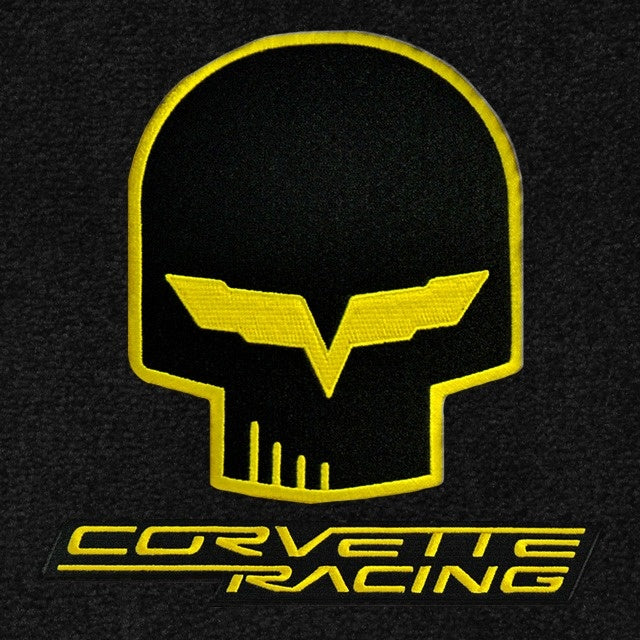 Lloyd Jake & C6 Racing Yellow on Black App (444) - C6 Corvette floor mat emblem