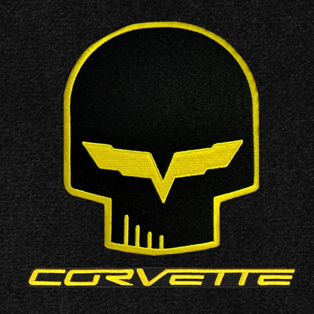 Lloyd Jake & Corvette Letters Yellow App - C6 Corvette floor mat emblem