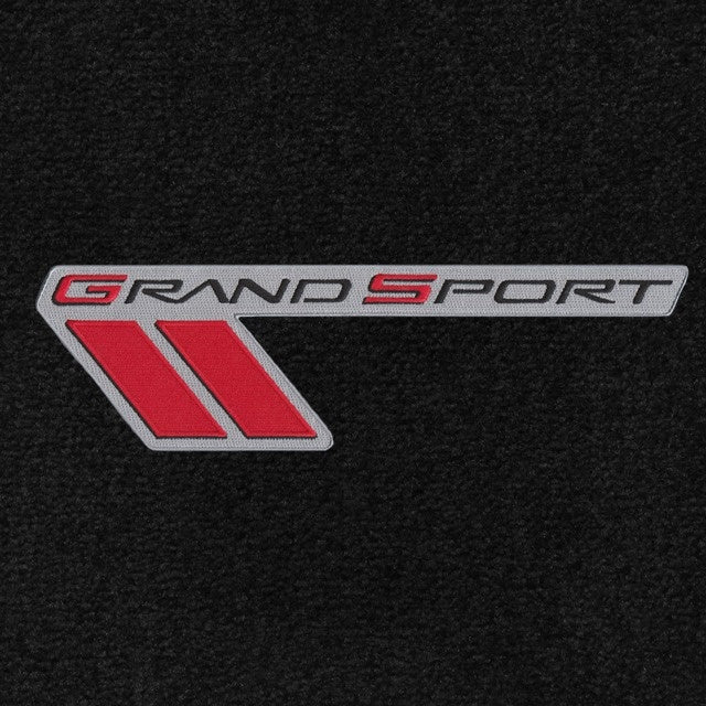 Lloyd Grand Sport Red/Black on Silver APP - C6 Corvette floor mat emblem