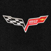 Lloyd 60 Years Corvette Flags - C6 Corvette floor mat emblem
