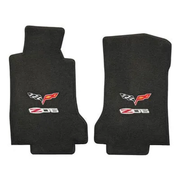 2008-2012 C6 Corvette Z06 Lloyd front floor mats - Crossed Flags & Z06 Logo