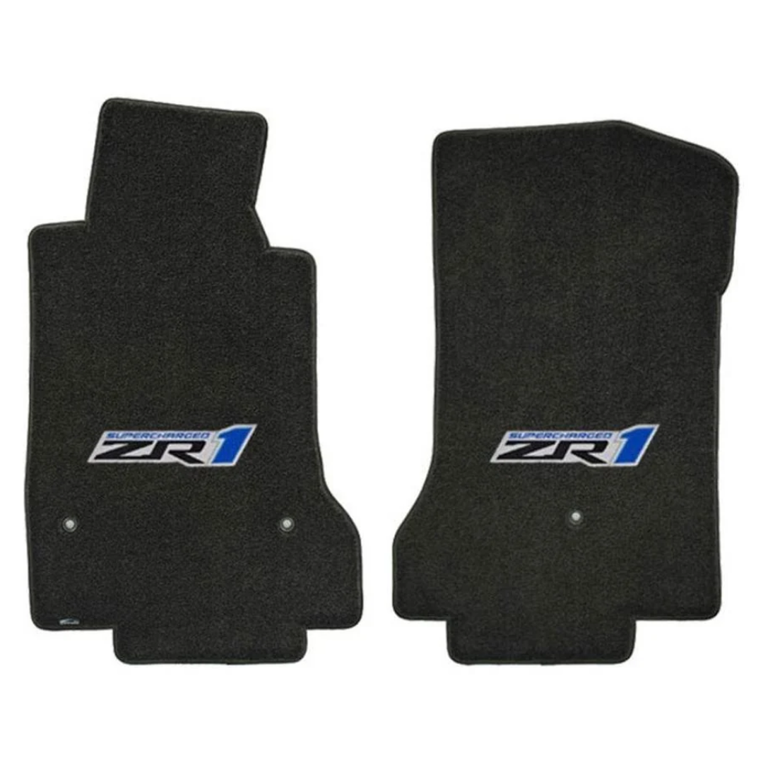 2008-2012 C6 Corvette Lloyd front floor mats - Supercharged ZR1 Logo