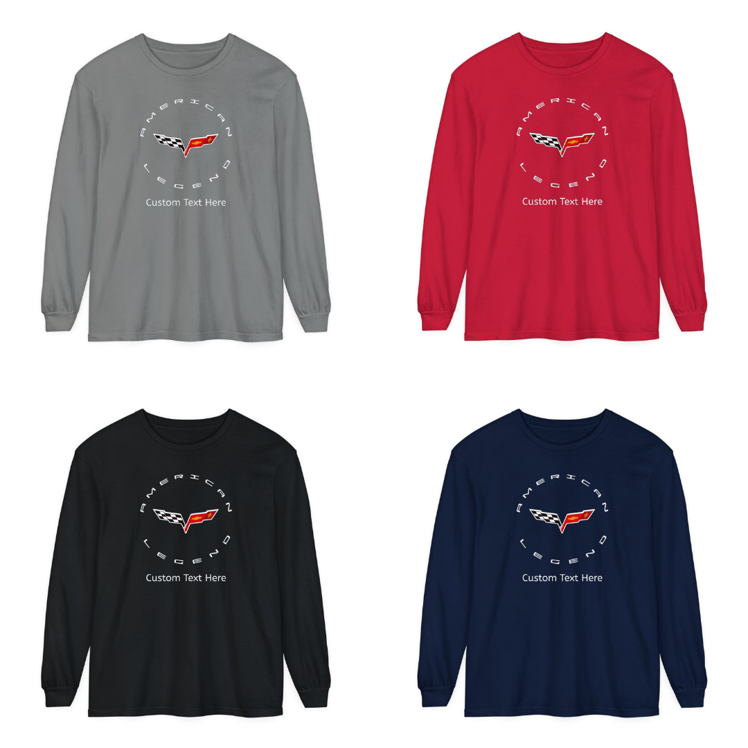 C6 Corvette Personalized Comfort Colors 100% Cotton Long Sleeve T-Shirt