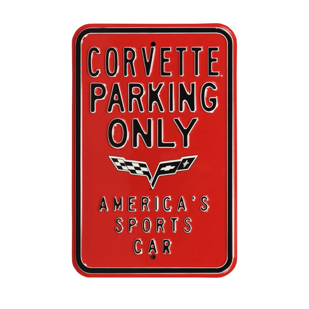 C6 Corvette Steel Parking Sign