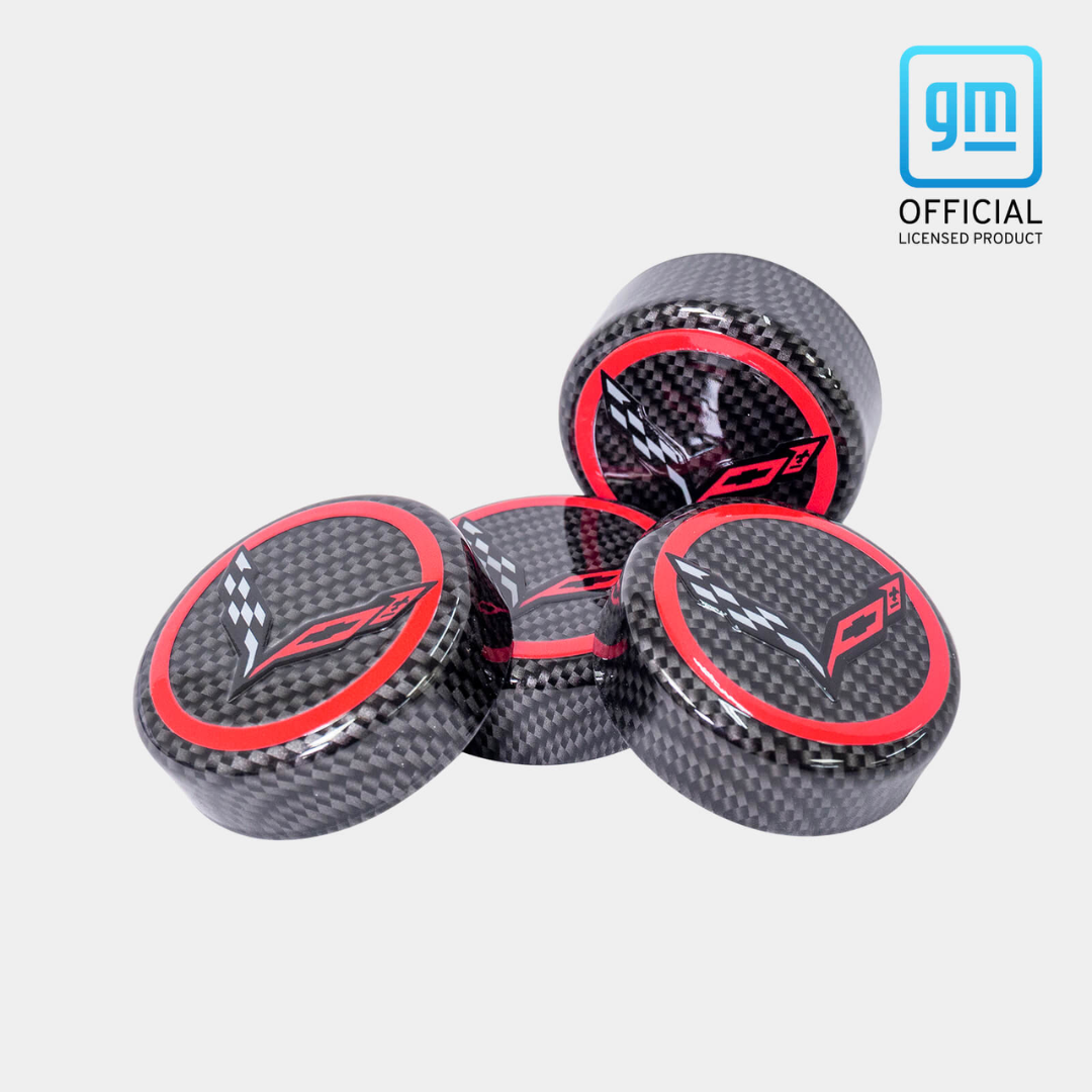 C7 Corvette 2014-2019 Cap Covers Hydro Carbon Fiber 4PC Set
