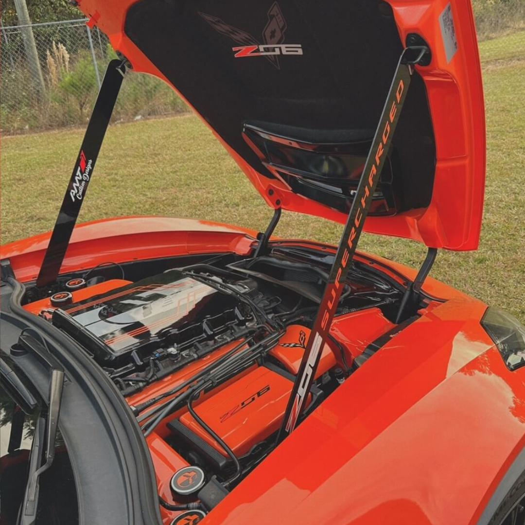 C7 Corvette Aluminum Hood Props