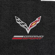 C7 Corvette Crossed Flags and Grand Sport logo - close-up