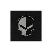 2014-2019 C7 Corvette Lloyd Velourtex Floor Mats - Silver Jake Skull logo