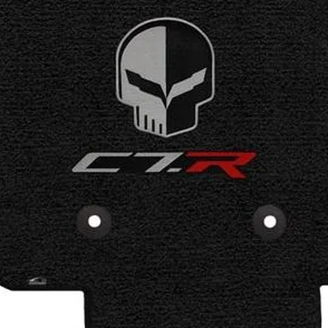 Corvette Racing Jake skull and C7.R logo - close-up