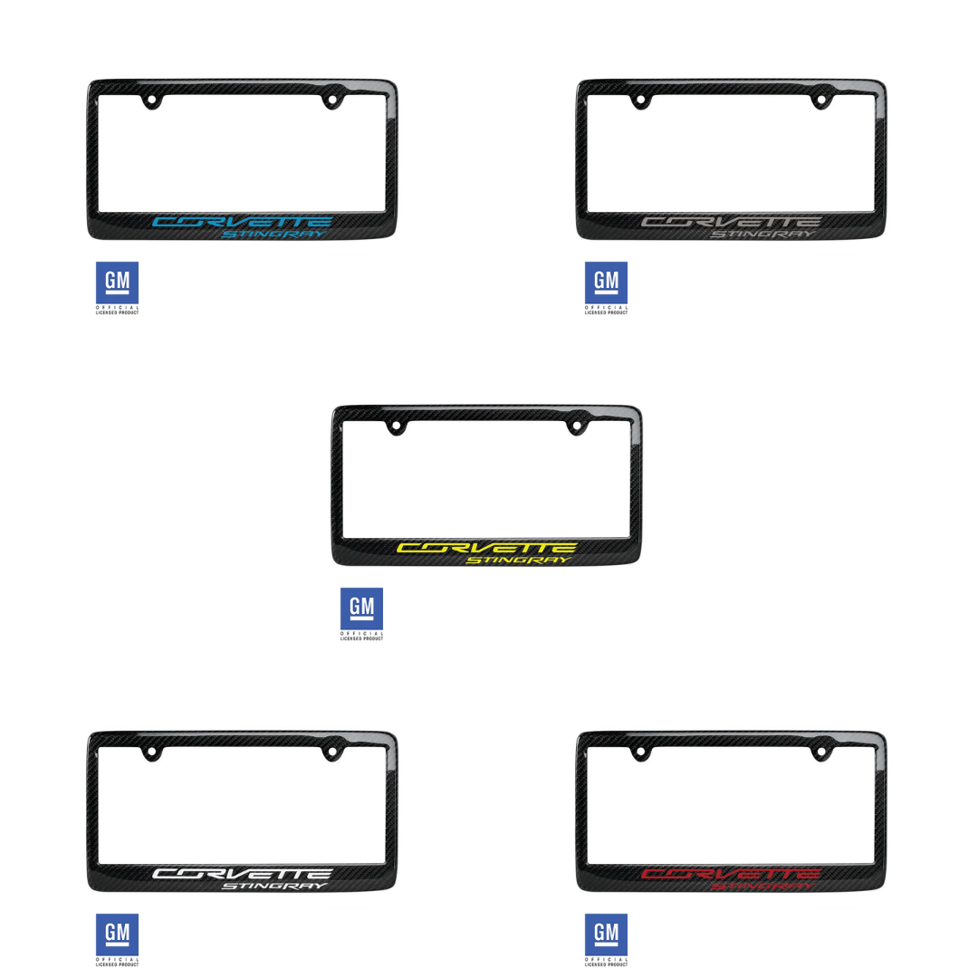 C7 CORVETTE STNGRAY CARBON FIBER LICENSE PLATE FRAME - CA