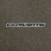Lloyd C7 Corvette Script (Black Letters/Silver Background) - C7 Corvette floor mat emblem