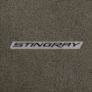 Lloyd C7 Stingray Script (Black Letters/Silver Background) - C7 Corvette floor mat emblem